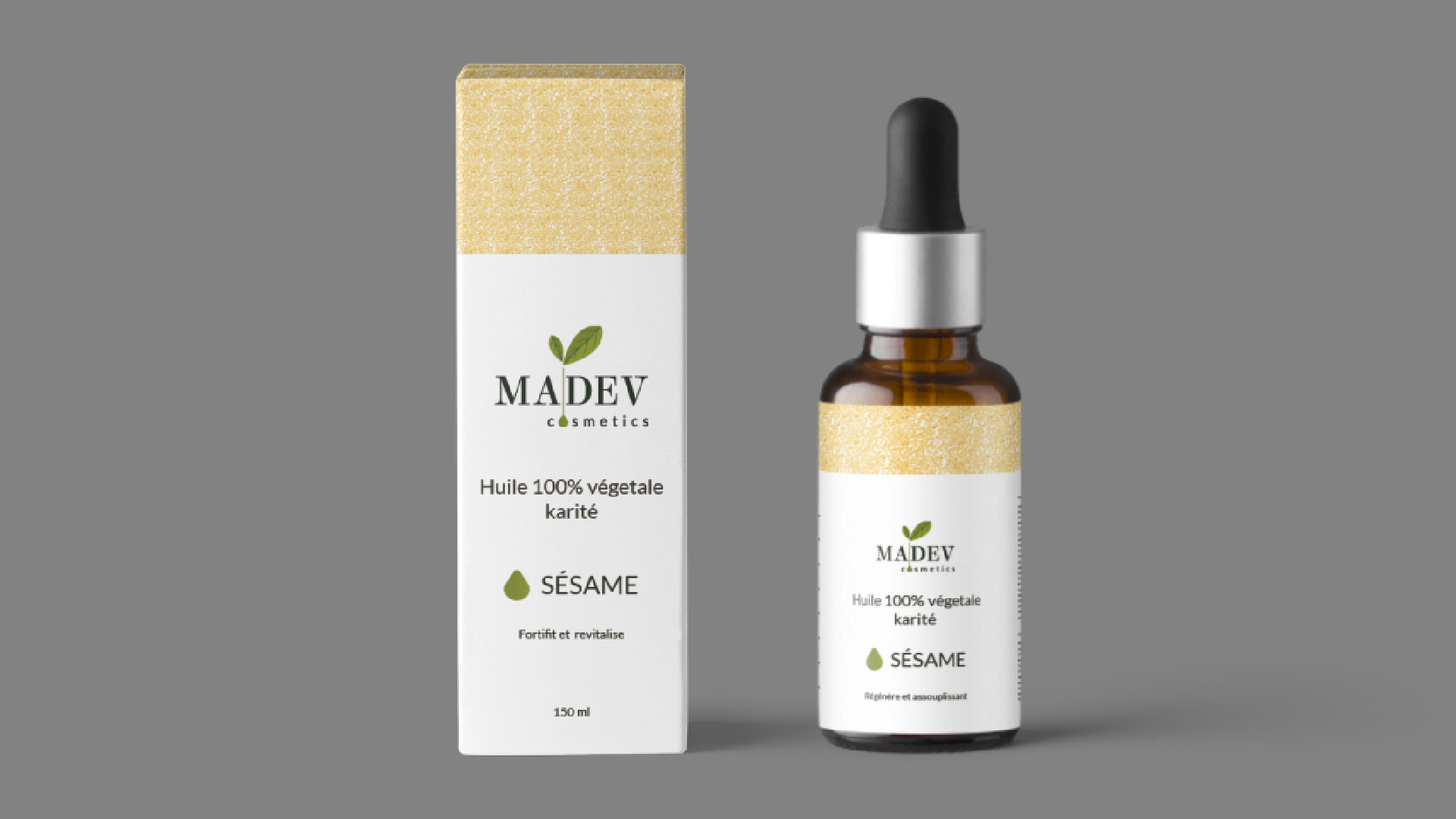 Packaging huile de Madev Cosmetics
