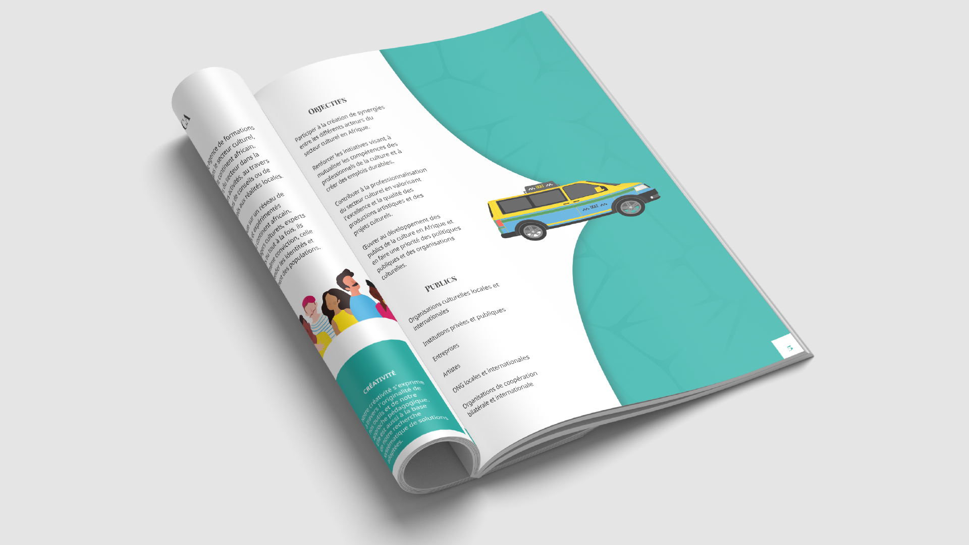 page brochure ouverte