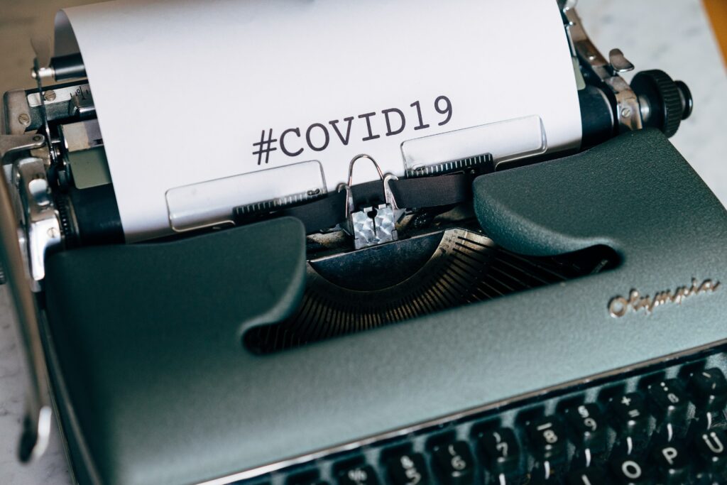 Machine à écrire sur le COVID 19