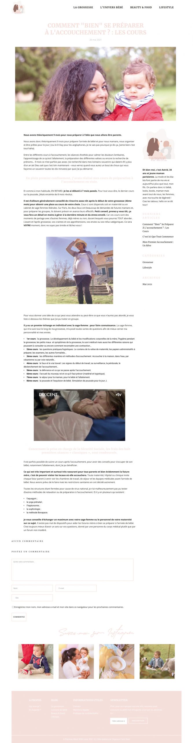A Parisian mom With Love - Site réalisé par l'agence Com' Kani