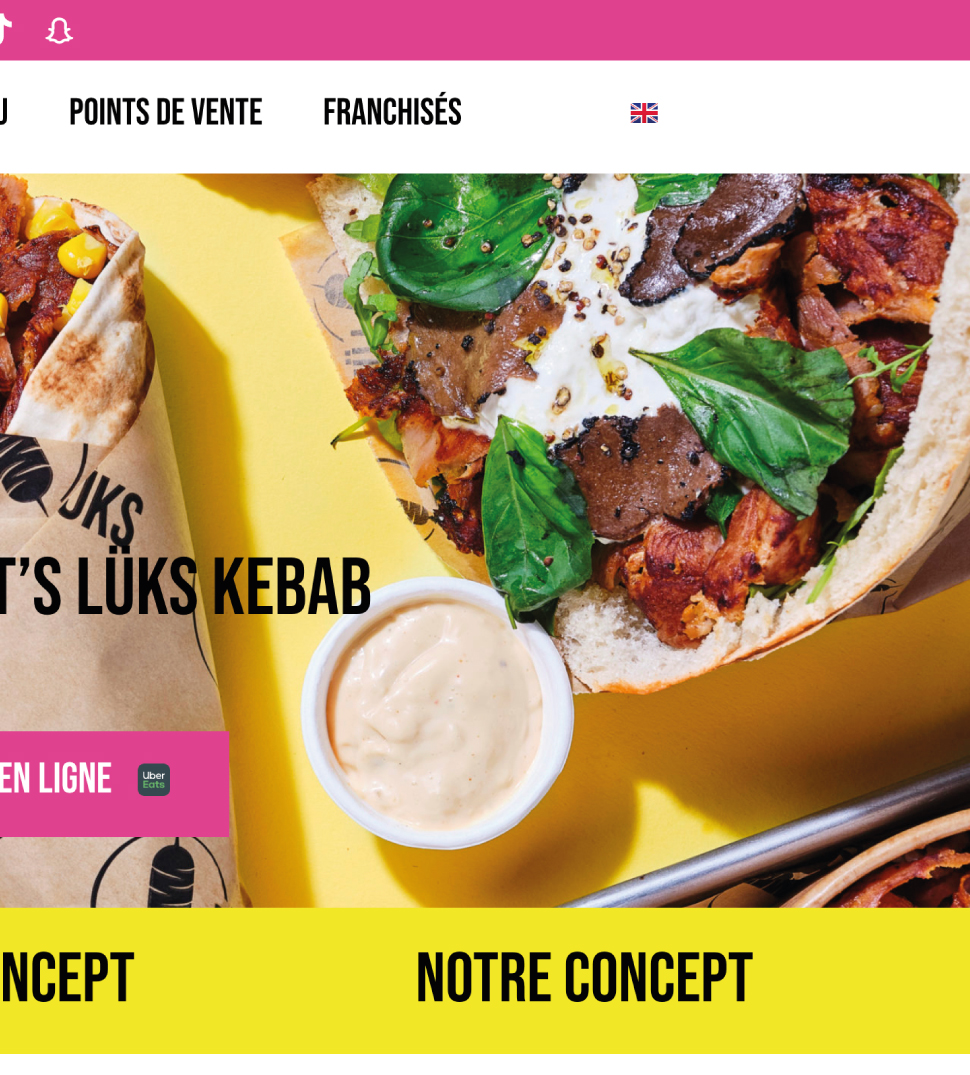 Lüks Kebab - Site réalisé par l'agence Com' Kani